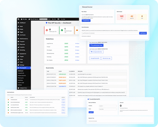 Pixa WP Security plugin