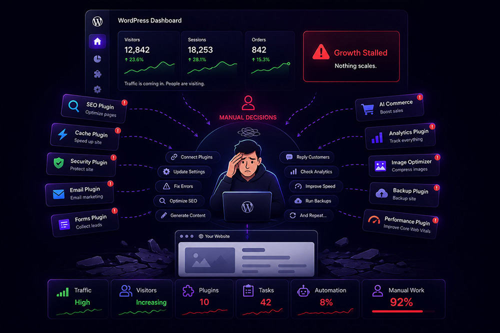 Frustrated operator stuck in manual work